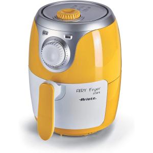 Ariete 4615 Airy Fryer Mini, Friteuse à air sans huile, 400 gr de frites, 1000 W, 2 litres, plastique, jaune(Mini)