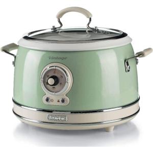 Ariete 2904, Cuiseur à Riz, Cuiseur à Riz Mijoteuse, Cuisson à la Vapeur, Ligne Vintage, 3,5 L, Revêtement Céramique Anti-Adhésif, 650 W, Vert(Vert)
