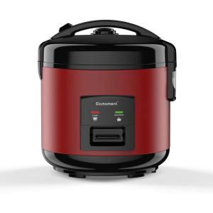 1 l | Cuiseur à riz et cuiseur vapeur 400 W (1 l à 5 tasses) pour 1 à 5 personnes Cuisson rapide sans brûler Revêtement antiadhésif amovible, cuillère à riz et gobelet doseur, bleu(rouge)