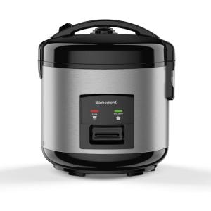 1 l | Cuiseur à riz et cuiseur vapeur 400 W (1 l à 5 tasses) pour 1 à 5 personnes Cuisson rapide sans brûler Revêtement antiadhésif amovible, cuillère à riz et gobelet doseur, bleu(Argent (Silver))