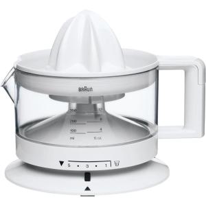 Braun Presse Agrume Electrique CJ3000WH, Bol 350 ml, 20 W, Jus d&rsquo;Orange, Citron, Pamplemousse, Blanc(Simple)