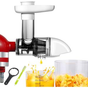 Accessoire pour Extracteur de jus pour KitchenAid Artisan – accessoire de extracteur jus pour kitchenaid – Presse-agrumes à froid sans BPA pour fruits et légumes – Accessoires uniquement,Blanc(White)