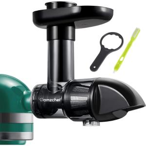 Accessoire pour Extracteur de jus pour KitchenAid Artisan – accessoire de extracteur jus pour kitchenaid – Presse-agrumes à froid sans BPA pour fruits et légumes – Accessoires uniquement,Blanc(Black)