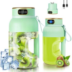 【Amélioré】Presse-agrumes électrique Rechargeable Fine Life Pro, Nouveau Grand Presse-agrumes électrique de 1,2 L Pour légumes et Fruits, (Bleu – Extracteur de jus simple)(Vert – Extracteur de Jus Simple)