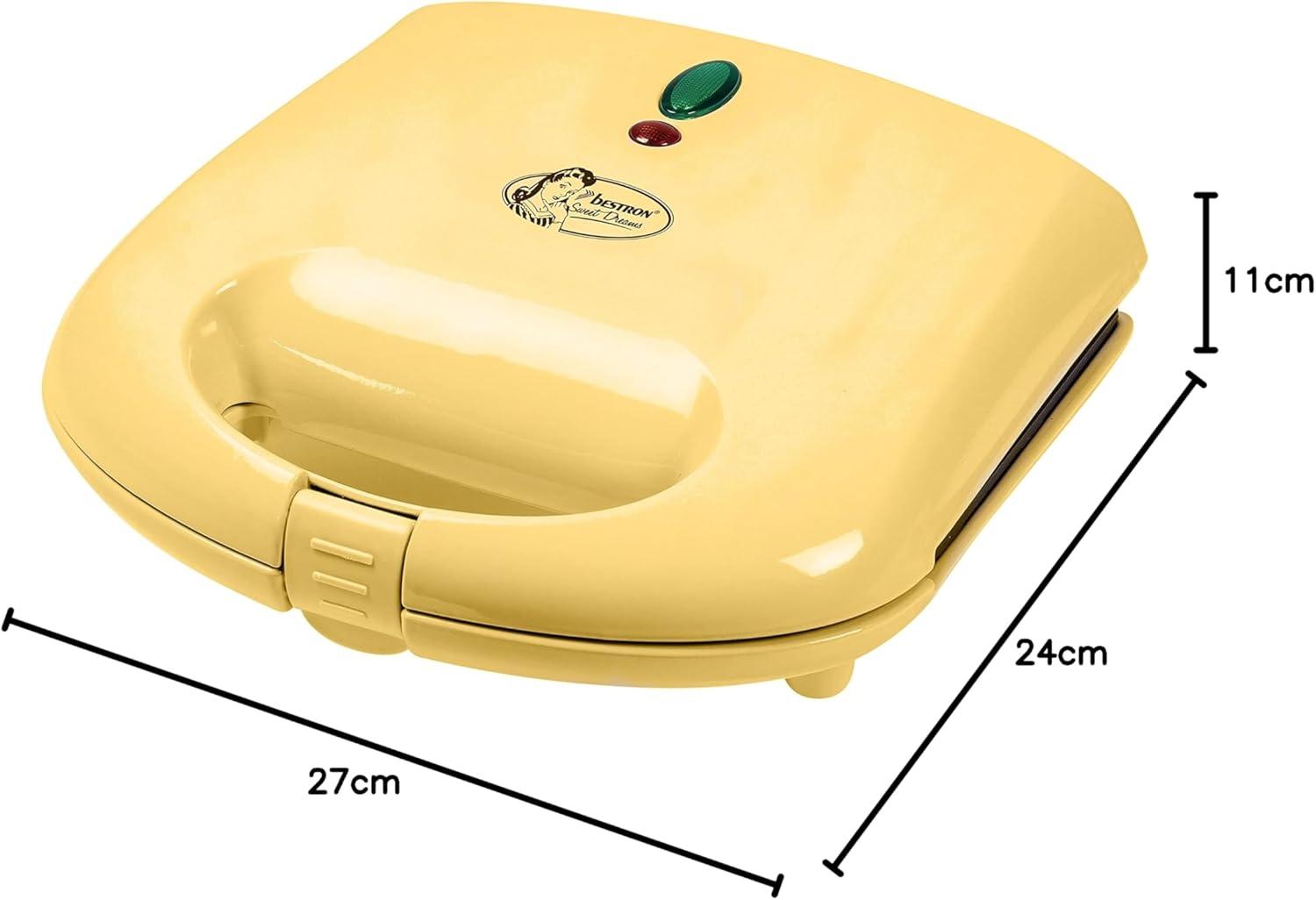 image:imageBestron Gaufrier pour Gaufres de Bruxelles Gaufrier avec Revtement AntiAdhsif Design Rtro 700 Watts Couleur Menthe VertJaune