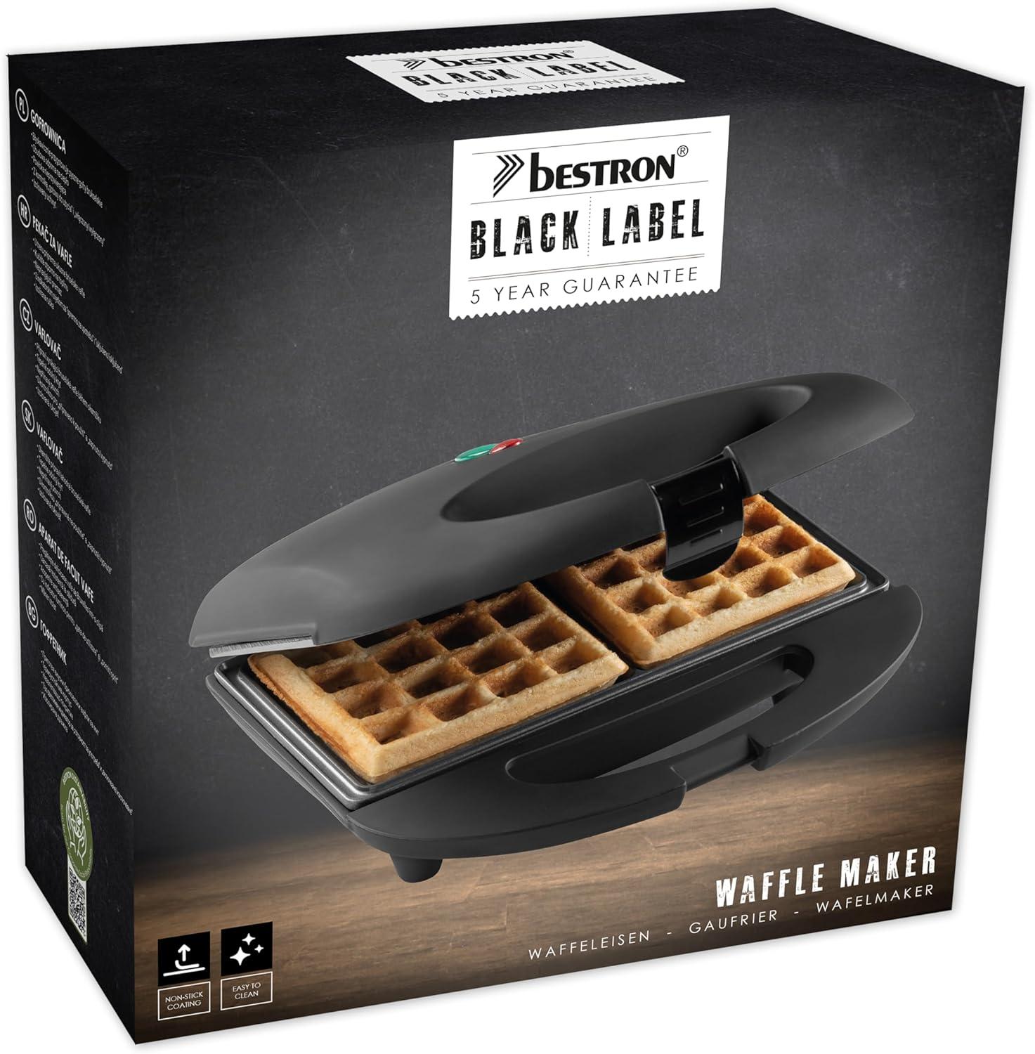 image:imageBestron Gaufrier pour Gaufres de Bruxelles Gaufrier avec Revtement AntiAdhsif Design Rtro 700 Watts Couleur Menthe VertNoir