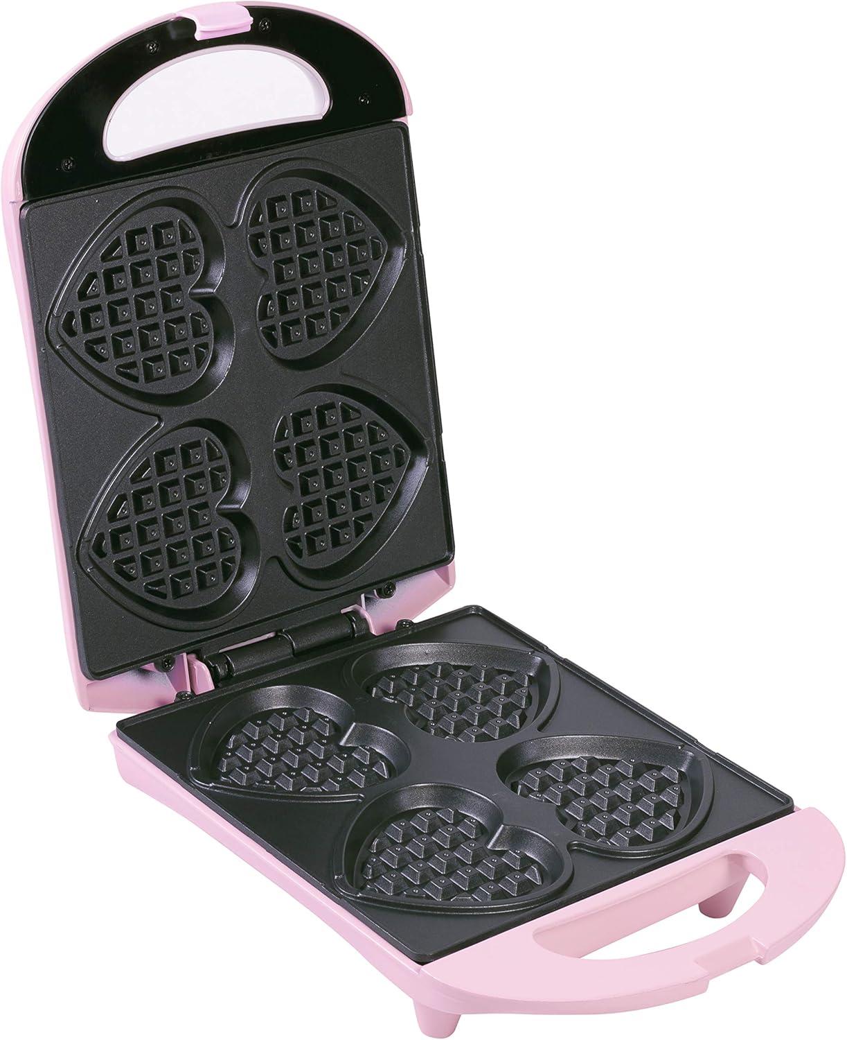 image:imageBestron Gaufrier pour de petites gaufres en forme de cur piques sur btonnet Design rtro Sweet Dreams 780 W RoseRose