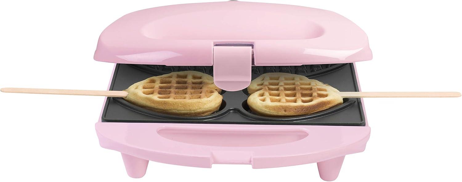 image:imageBestron Gaufrier pour de petites gaufres en forme de cur piques sur btonnet Design rtro Sweet Dreams 780 W RoseRose