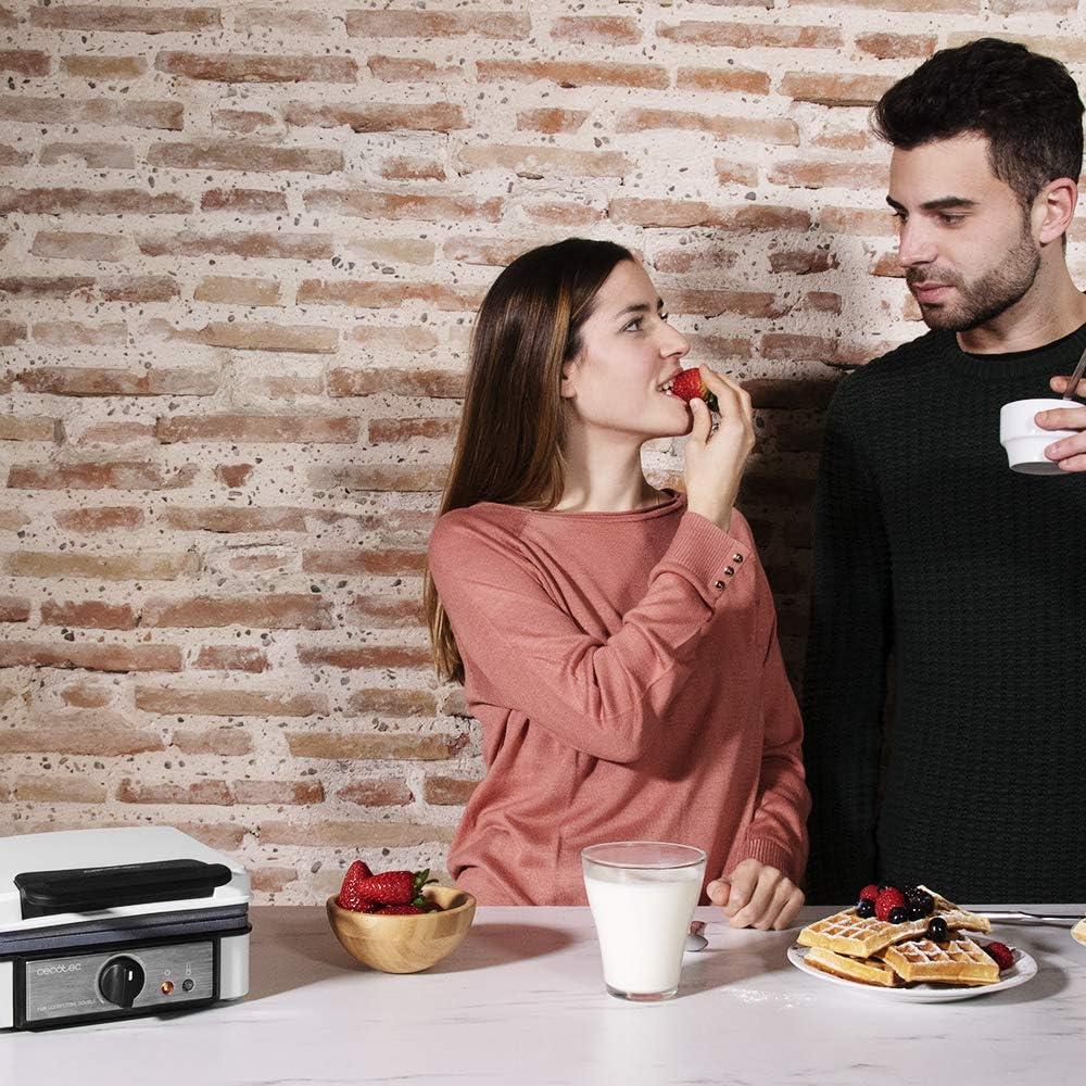 image:imageCecotec Gaufrier Fun Gofrestone Double Revtement Antiadhrent RockStone Thermostat Rglable Gaufres Grand Format 1200 W2 gaufres
