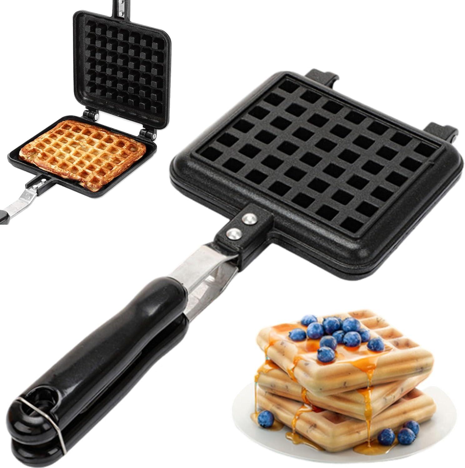 image:imageGaufrier Appareil a Gauffre Moule Gaufres Ustensiles De Cuisson Antiadhsifs Gaufres En Alliage dAluminium Pour Cuisinire GazA