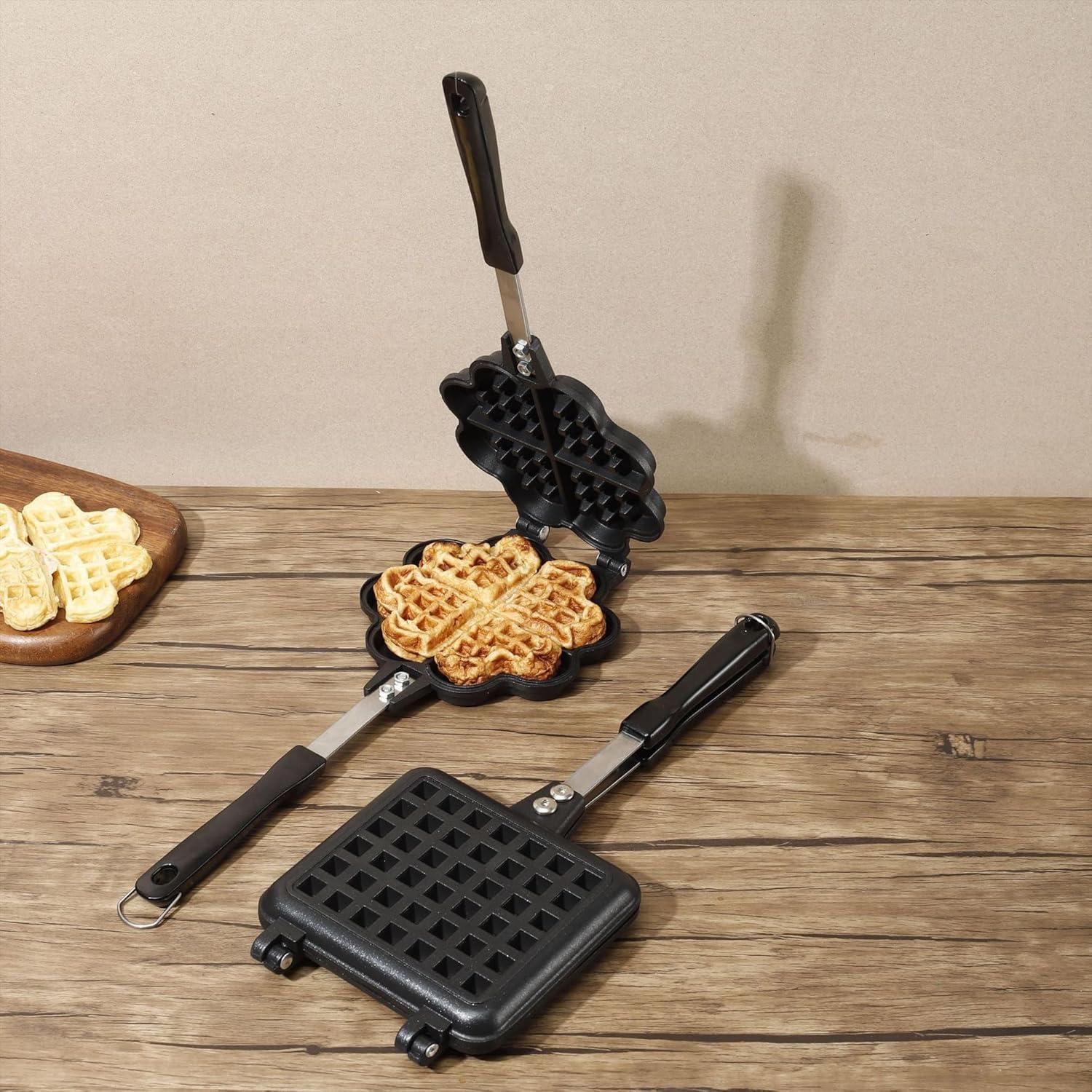 image:imageGaufrier Appareil a Gauffre Moule Gaufres Ustensiles De Cuisson Antiadhsifs Gaufres En Alliage dAluminium Pour Cuisinire GazB