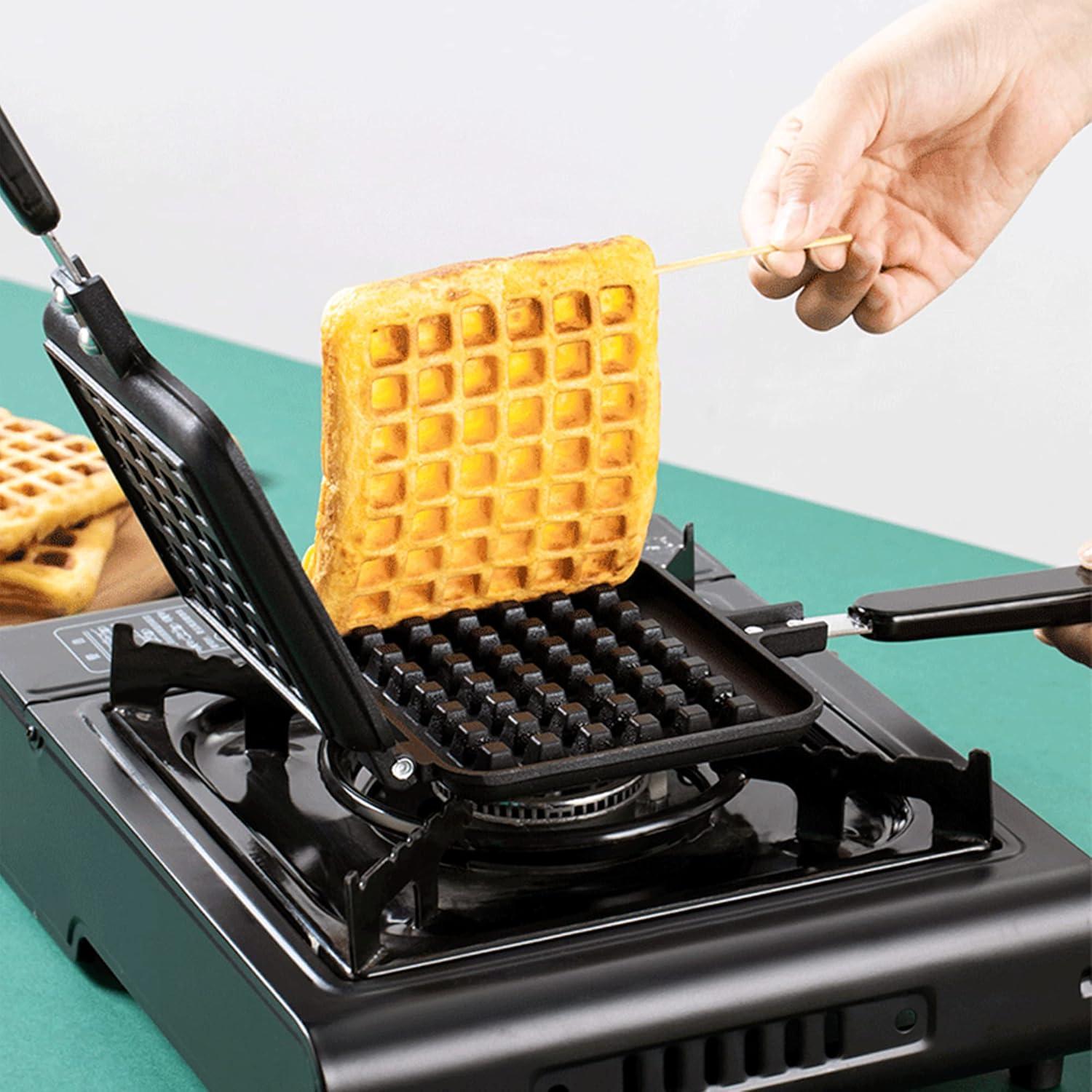 image:imageGaufrier Appareil a Gauffre Moule Gaufres Ustensiles De Cuisson Antiadhsifs Gaufres En Alliage dAluminium Pour Cuisinire GazB