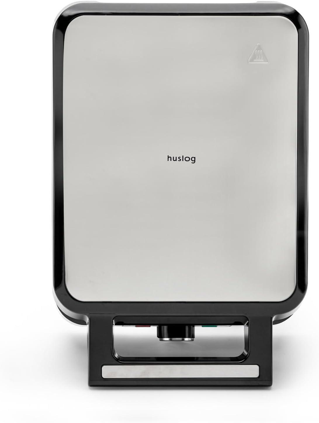 image:imageGaufrier lectrique 1500W pour 4 Gaufres Belges Chauffe Rapide Temprature Rglable Plaques Antiadhsives Voyant Lumineux Poigne Cool Touch Inox Noir