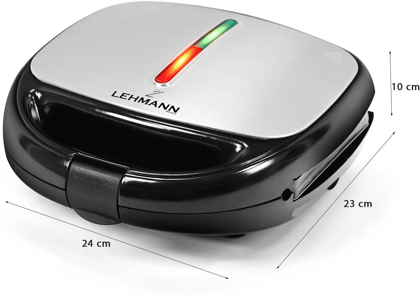 image:imageLehmann Sandwichmaker 5 en 1 avec diffrentes formes Gaufrier grill contact panini sandwich gteaux sucrs Comprend 5 ensembles de plaques antiadhsives 800 W
