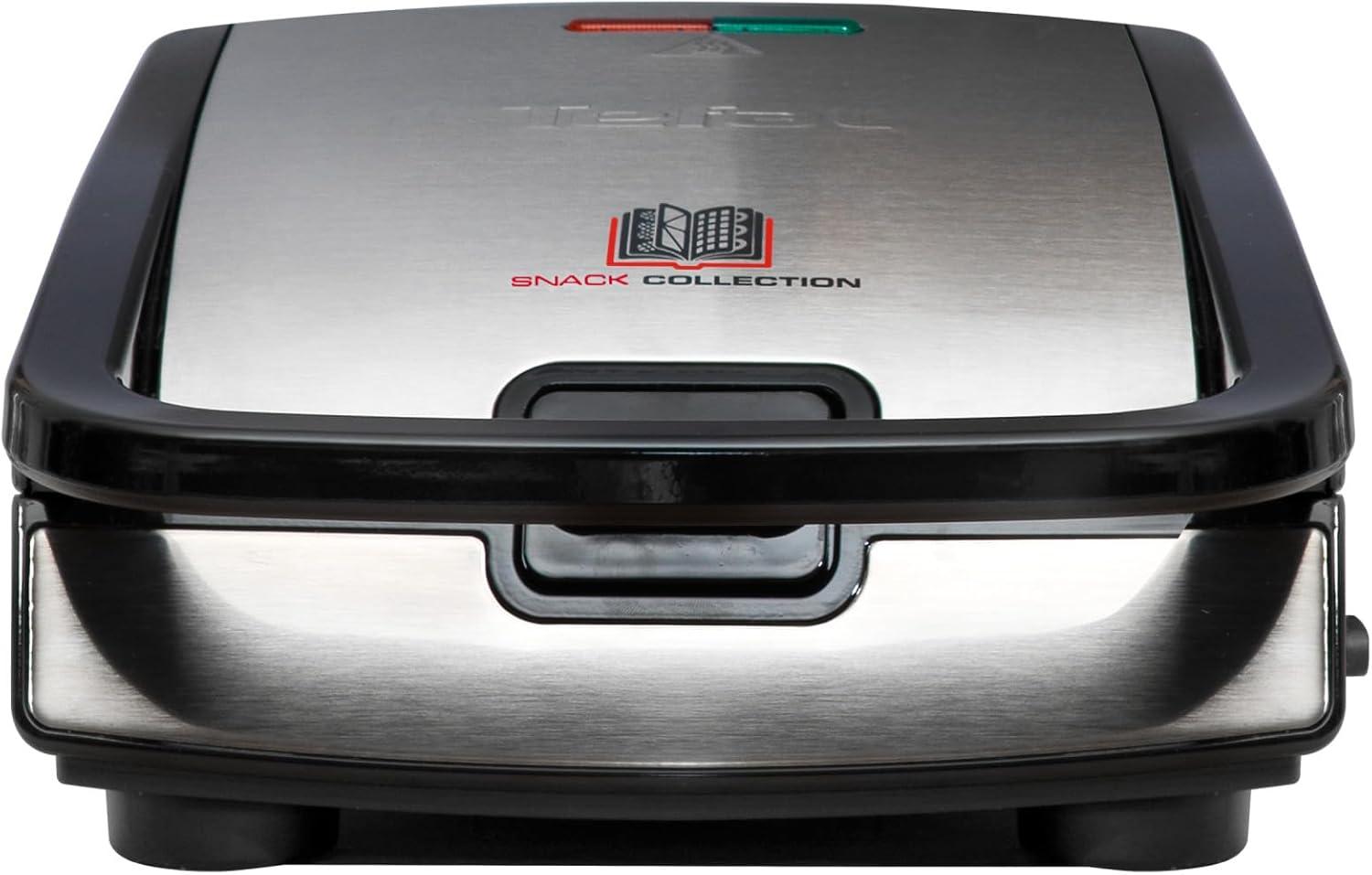 image:imageTefal Croque gaufres et sandwiches 2 jeux de plaques inclus Rangement facile Nettoyage facile Indicateur de chauffe revtement antiadhsif Snack Collection SW853D121510002257