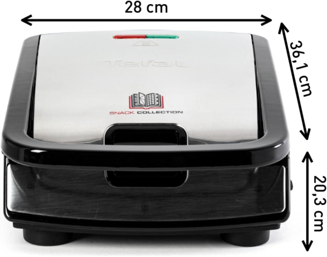 image:imageTefal Croque gaufres et sandwiches 2 jeux de plaques inclus Rangement facile Nettoyage facile Indicateur de chauffe revtement antiadhsif Snack Collection SW853D121510002257