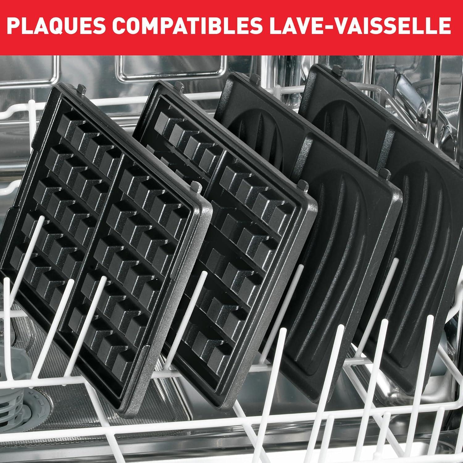 image:imageTefal Croque gaufres et sandwiches 2 jeux de plaques inclus Rangement facile Nettoyage facile Indicateur de chauffe revtement antiadhsif Snack Collection SW853D121510002257