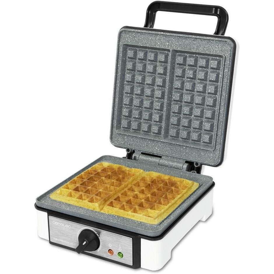 image:imageCecotec Gaufrier Fun Gofrestone Double Revtement Antiadhrent RockStone Thermostat Rglable Gaufres Grand Format 1200 W2 gaufres