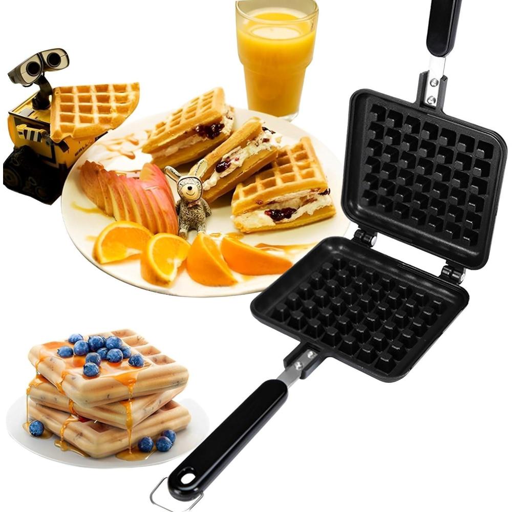 image:imageGaufrier Appareil a Gauffre Moule Gaufres Ustensiles De Cuisson Antiadhsifs Gaufres En Alliage dAluminium Pour Cuisinire GazA