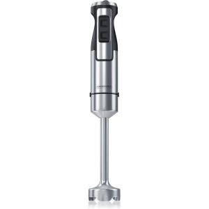 Arendo – Mixeur plongeant 1000 W en acier inoxydable – Couteau à quatre lames – Mélangeur à purée – Réglage en continu de la vitesse – Bouton turbo – Pied mixeur amovible