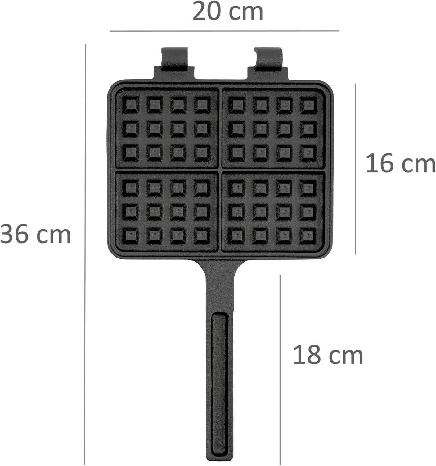 image:imageBarbecueToro gaufrier I Fer Gaufre I gaufrier I gaufrier Moule Tarte Double Forme rectangulaire en Fonte Noir dj brl dans I gaufrier