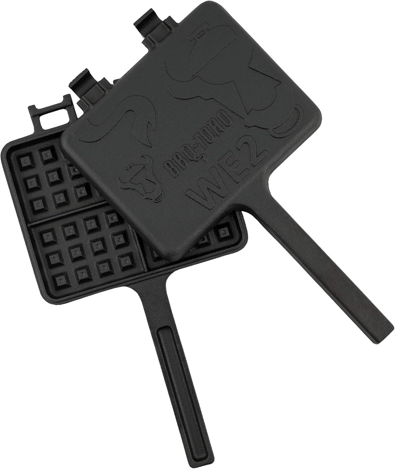 image:imageBarbecueToro gaufrier I Fer Gaufre I gaufrier I gaufrier Moule Tarte Double Forme rectangulaire en Fonte Noir dj brl dans I gaufrier