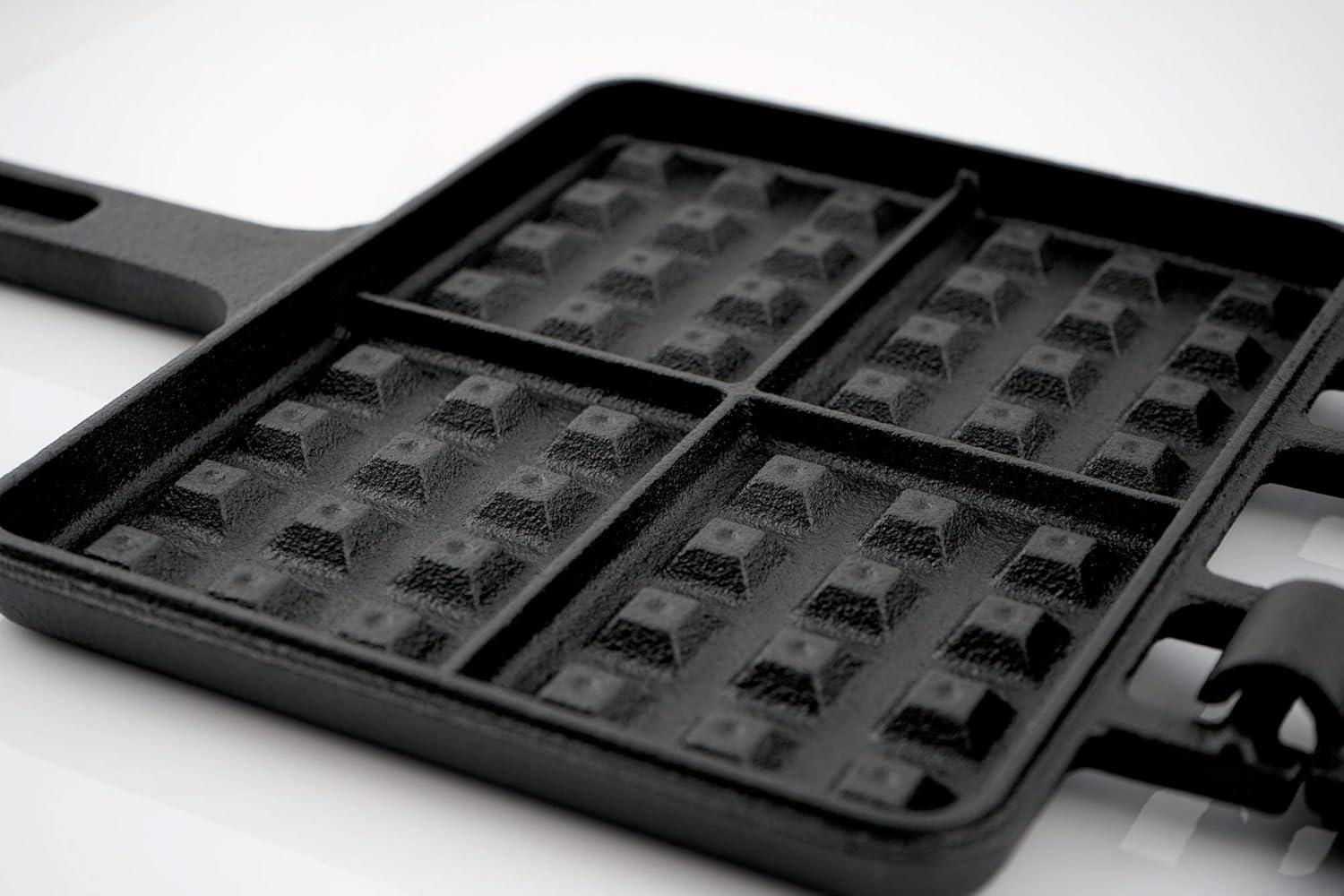 image:imageBarbecueToro gaufrier I Fer Gaufre I gaufrier I gaufrier Moule Tarte Double Forme rectangulaire en Fonte Noir dj brl dans I gaufrier