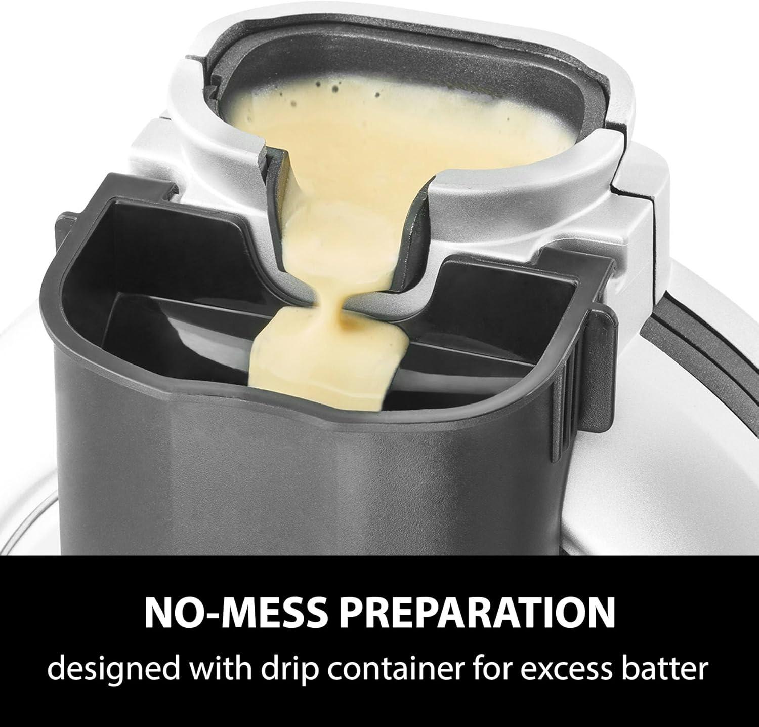 image:imageCASO WaffleUp gaufrier vertical pour des gaufres belges parfaites 5 niveaux de brunissage au choix double revtement antiadhsif pas dexcdent de pte acier inoxydable