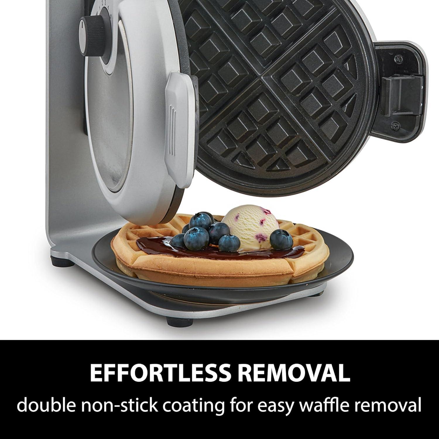 image:imageCASO WaffleUp gaufrier vertical pour des gaufres belges parfaites 5 niveaux de brunissage au choix double revtement antiadhsif pas dexcdent de pte acier inoxydable