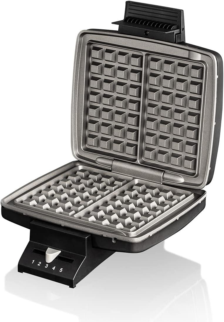 image:imageCloer 1459 Gaufrier pour gaufres de Bruxelles 1000 W lumire de cuisson degr de brunissement infiniment variable noirNoir
