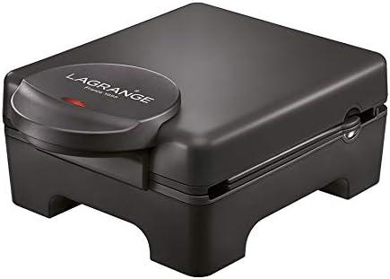 image:imageLAGRANGE Gaufrier TartGaufres 1070W 3 jeux de plaques inclus gaufres avec grosses alvoles dun ct et surface lisse pour tartiner de lautre Plaques amovibles Multifonction 029424Black