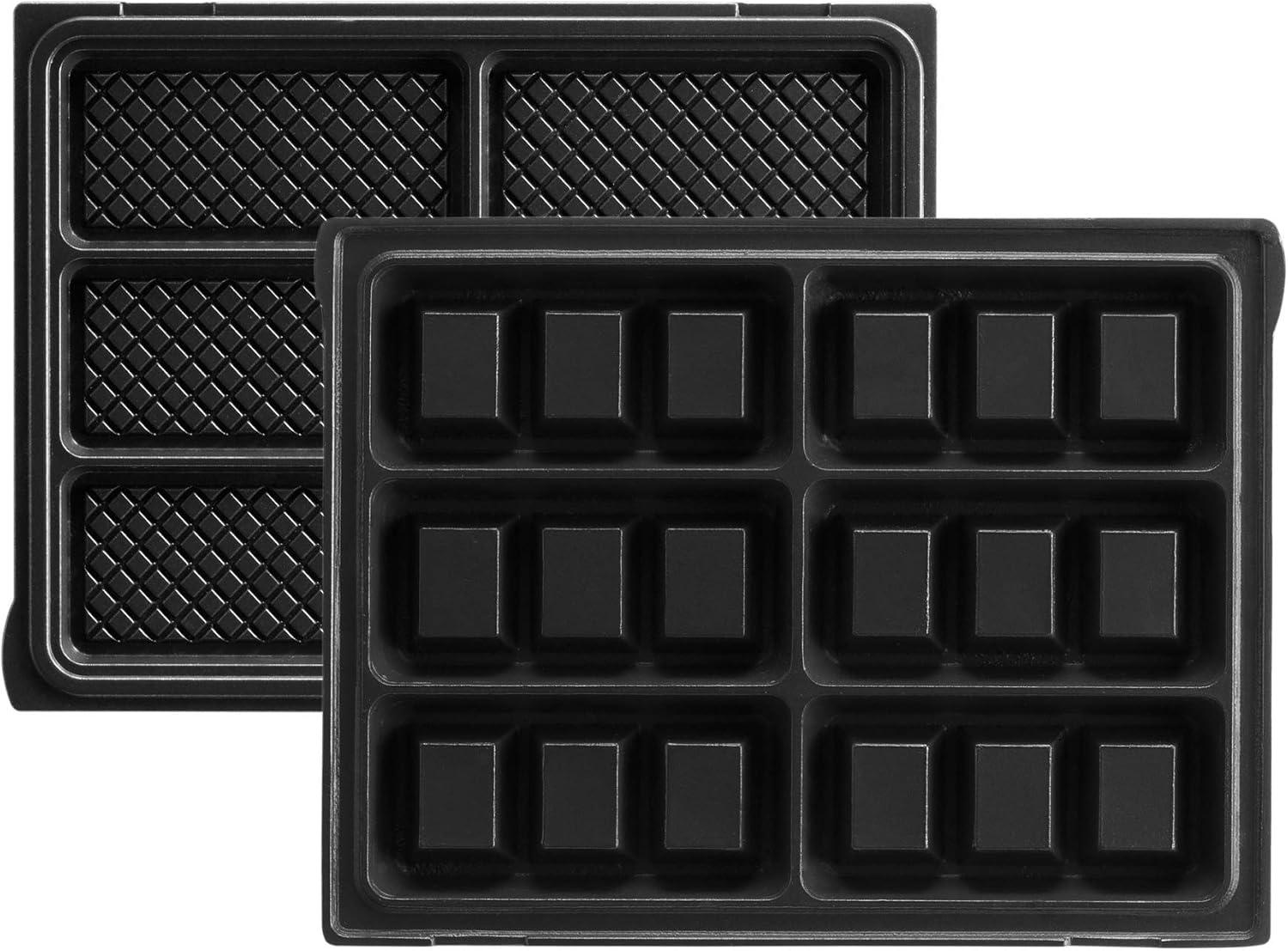 image:imageLAGRANGE Gaufrier TartGaufres 1070W 3 jeux de plaques inclus gaufres avec grosses alvoles dun ct et surface lisse pour tartiner de lautre Plaques amovibles Multifonction 029424Black