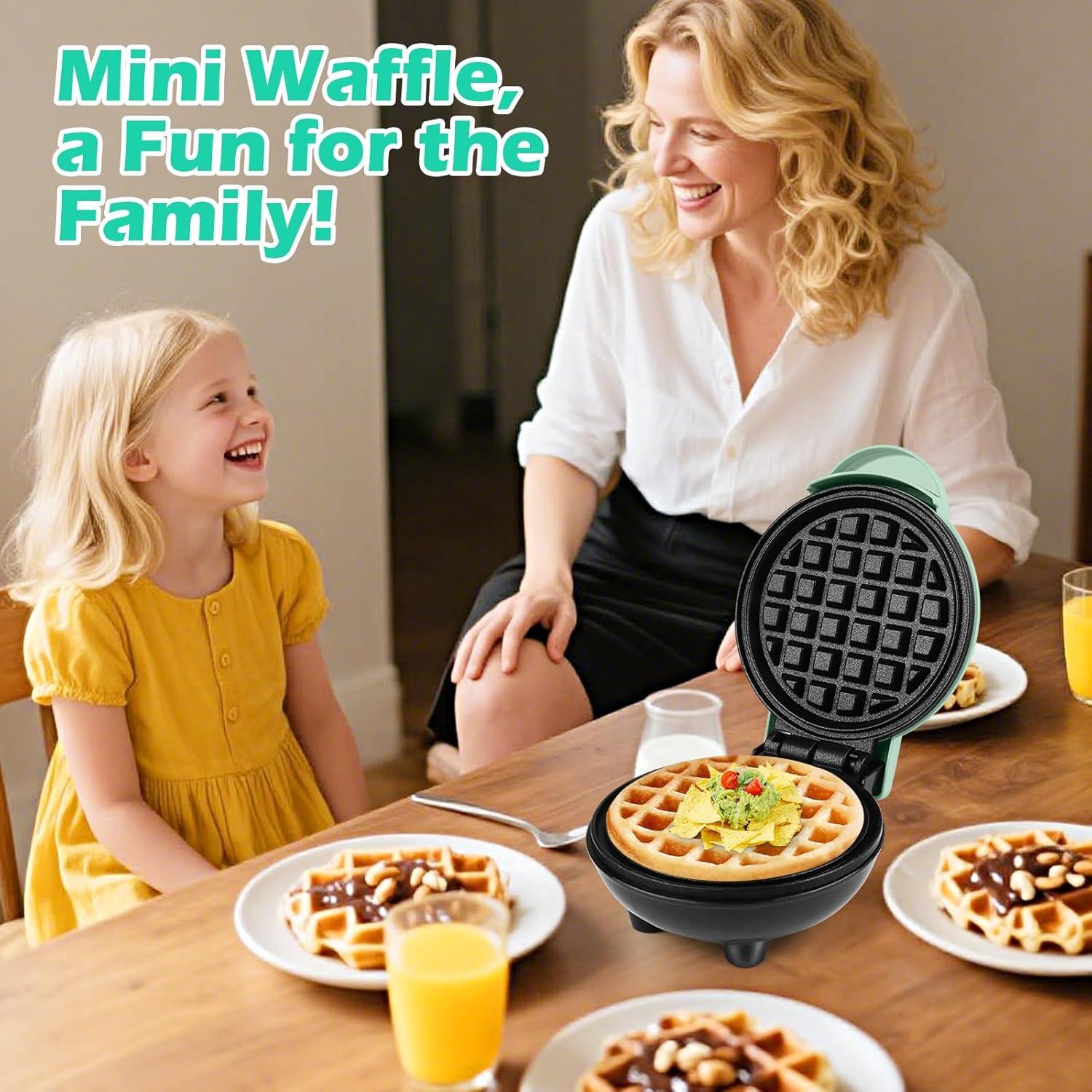 image:imageMini Gaufrier Diamtre10 cm 220 V 350 W Petit Gaufrier ClassiqueChauffage Double Face Gaufre Single Petit Adapt Aux Voyages