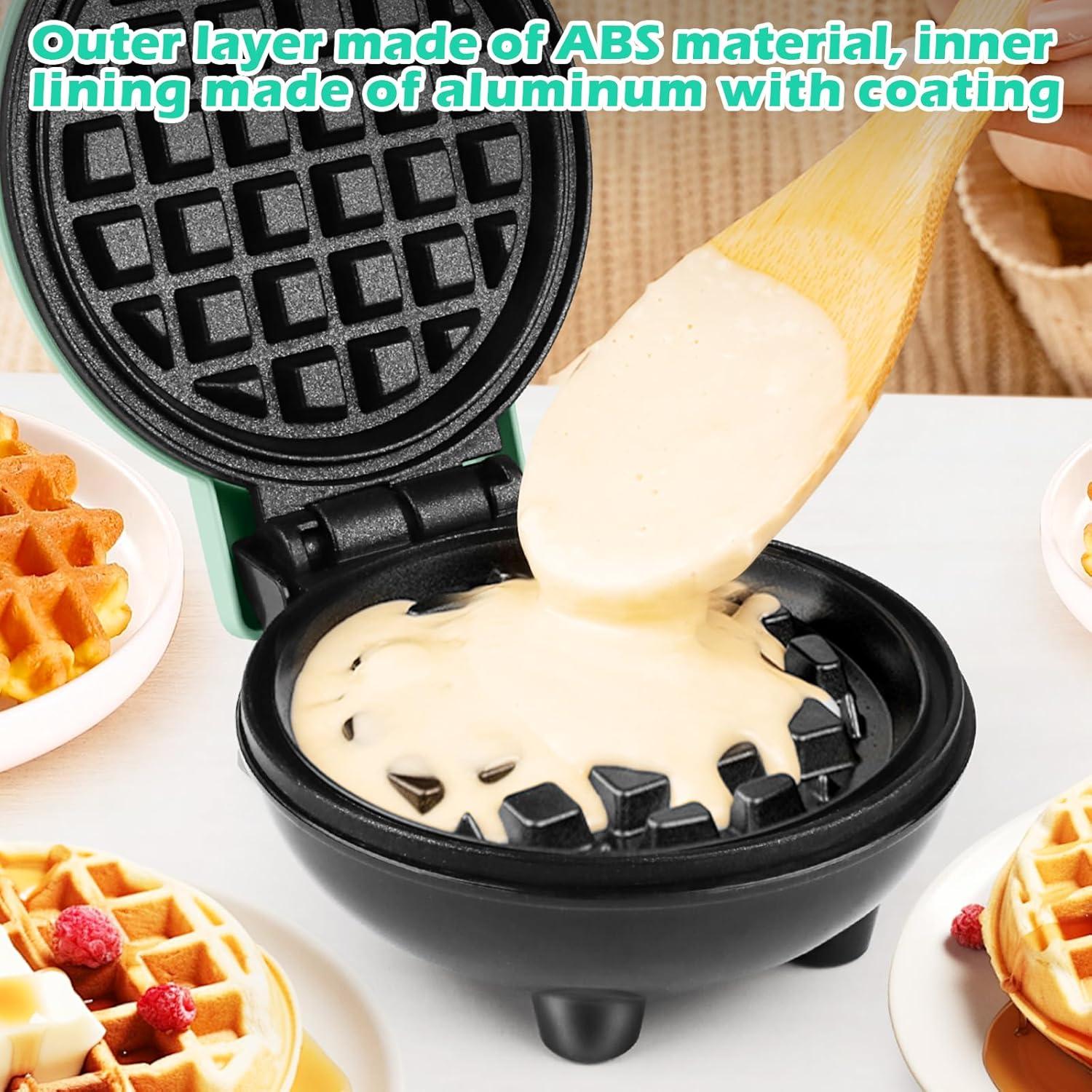 image:imageMini Gaufrier Diamtre10 cm 220 V 350 W Petit Gaufrier ClassiqueChauffage Double Face Gaufre Single Petit Adapt Aux Voyages