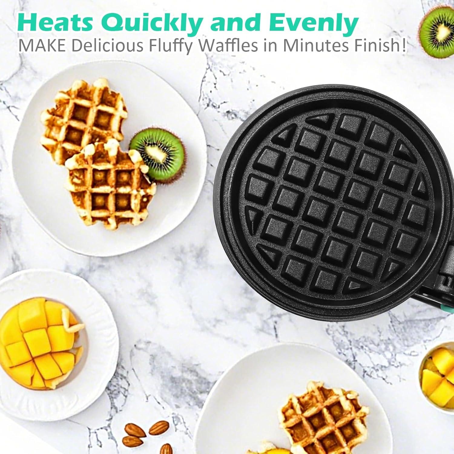 image:imageMini Gaufrier Diamtre10 cm 220 V 350 W Petit Gaufrier ClassiqueChauffage Double Face Gaufre Single Petit Adapt Aux Voyages