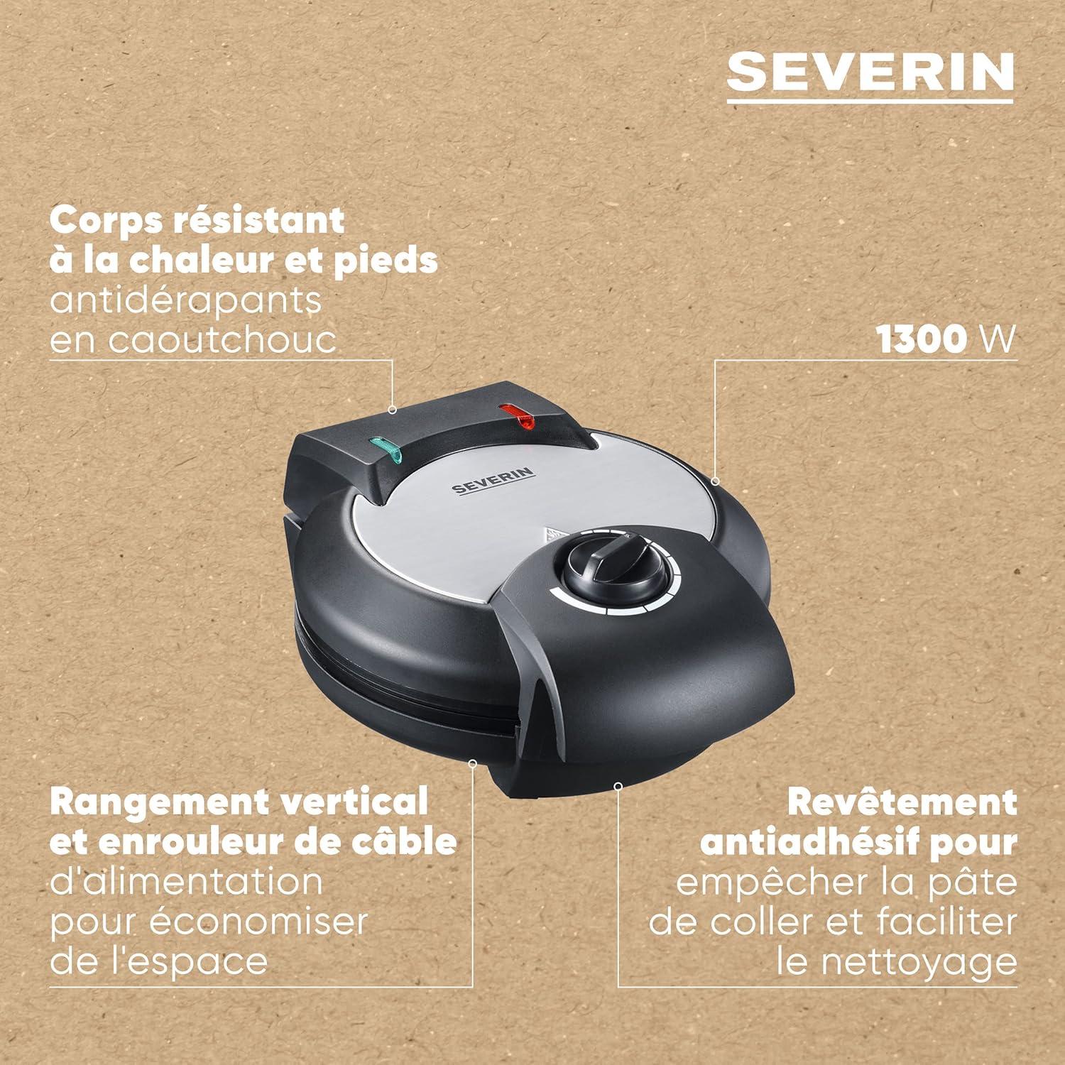 image:imageSeverin Severin WA 2103 gauffrier Acier inoxydable Noir 1 piceGaufrier ancien