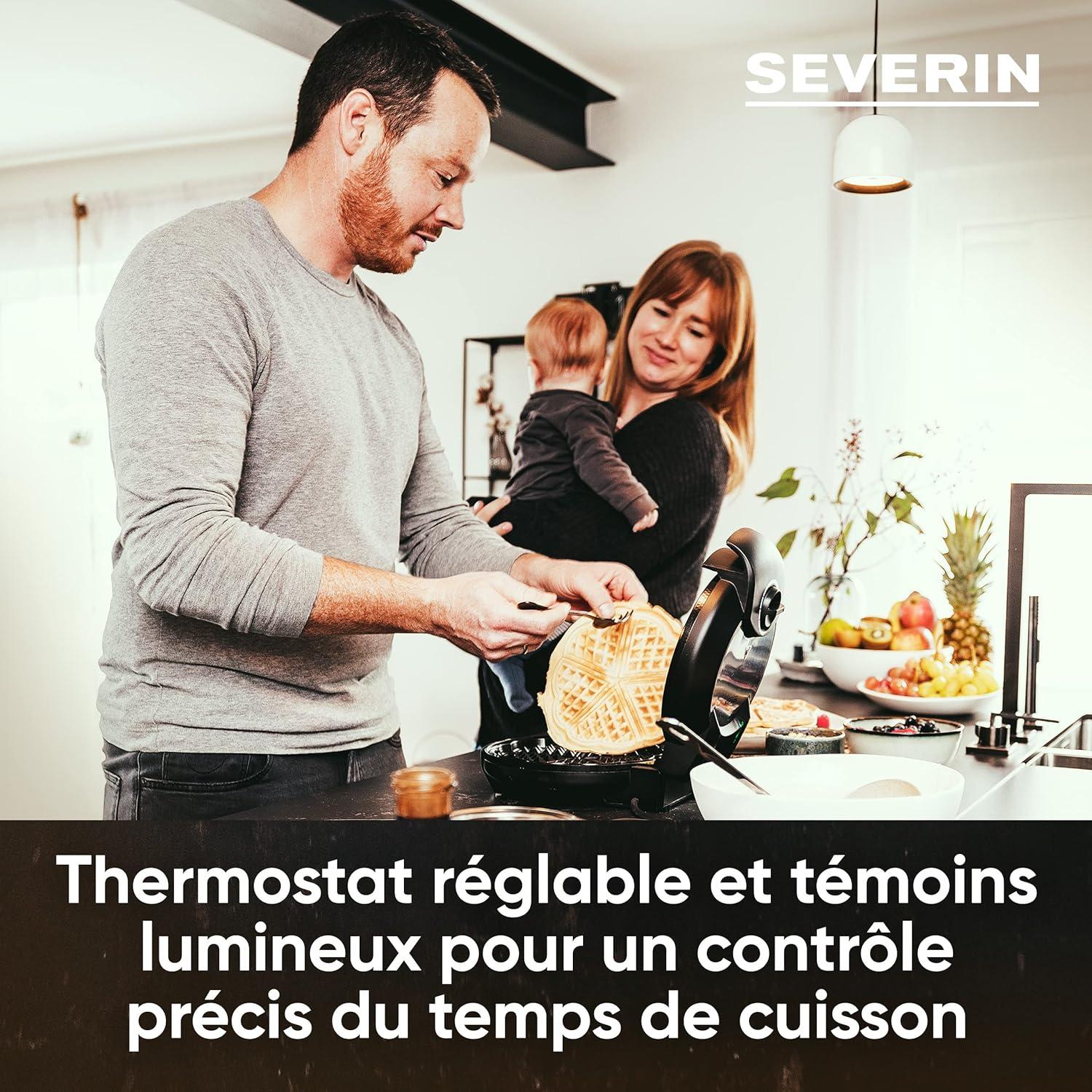 image:imageSeverin Severin WA 2103 gauffrier Acier inoxydable Noir 1 piceGaufrier ancien