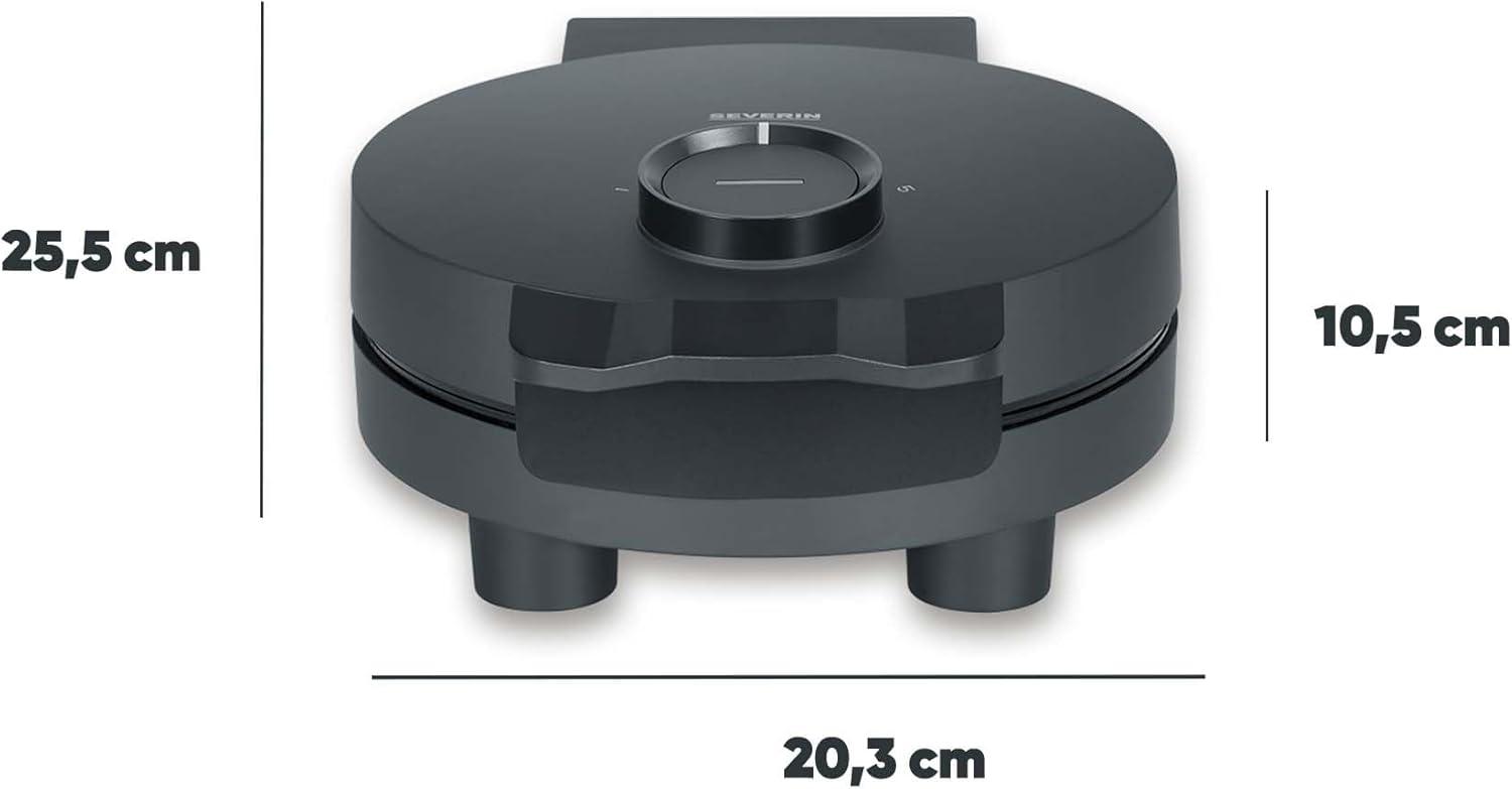 image:imageSeverin Severin WA 2103 gauffrier Acier inoxydable Noir 1 piceNOUVEAU Gaufrier design