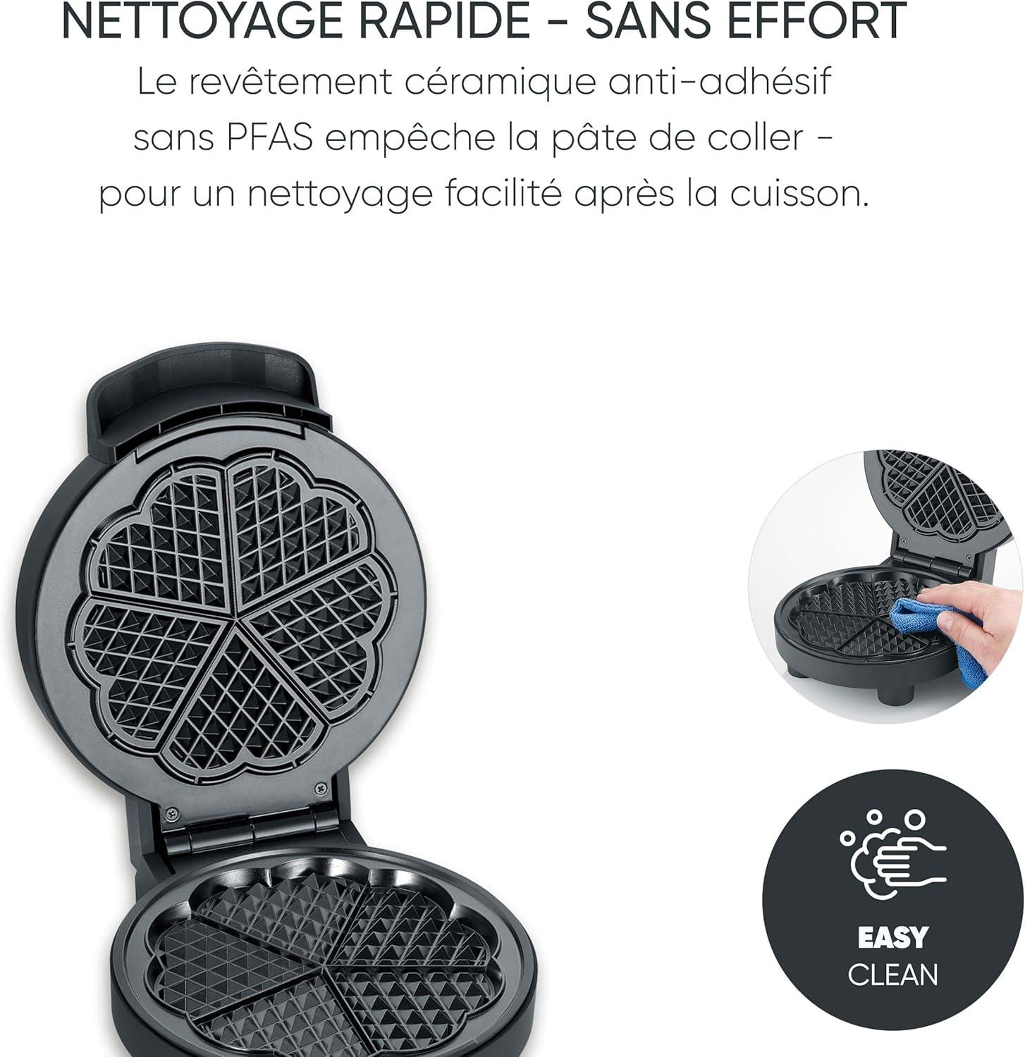 image:imageSeverin Severin WA 2103 gauffrier Acier inoxydable Noir 1 piceNOUVEAU Gaufrier design
