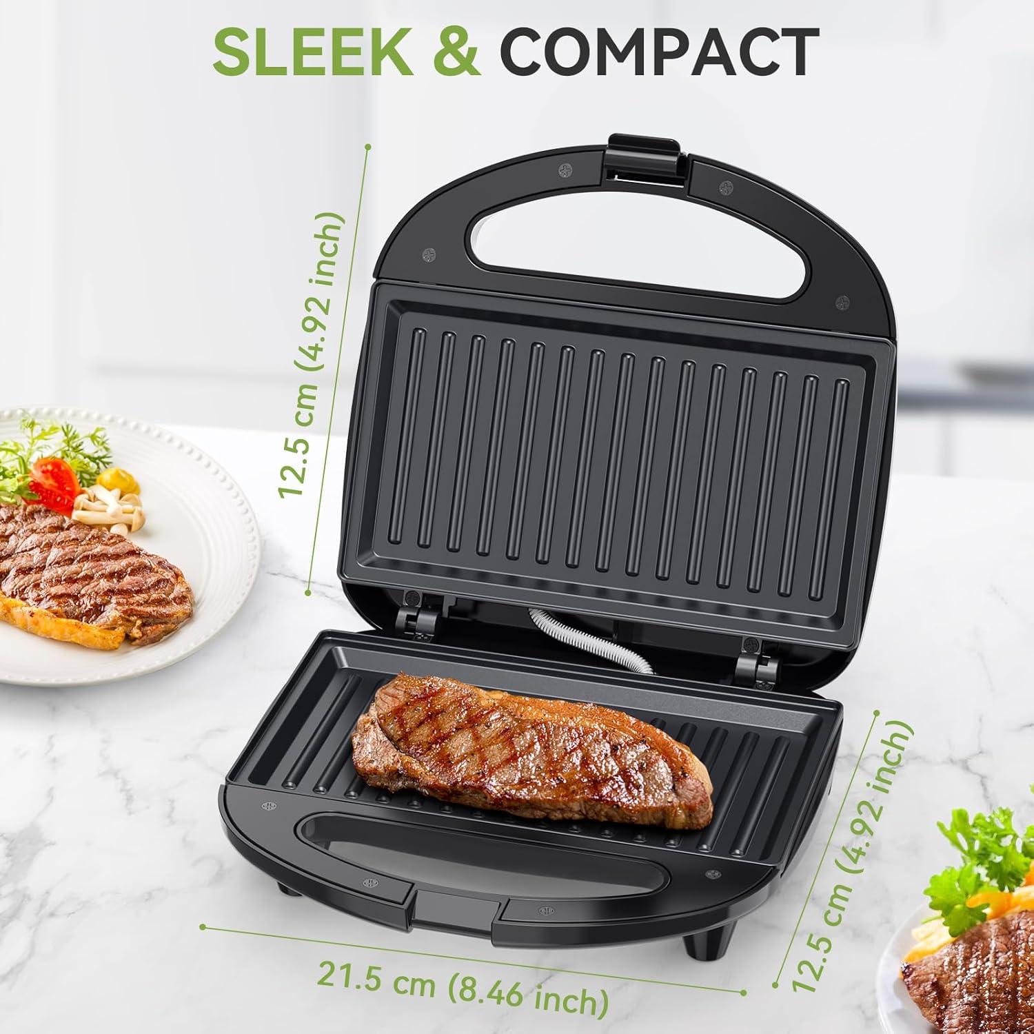 image:imageSnailar Gaufrier Appareil Gauffre lgant ampamp Compact 750 W Machine a Gauffre 2 Tranches Carres Antiadhsif Facile Nettoyer Pour des Gaufres Dores et CroustillantesPlaques Griller