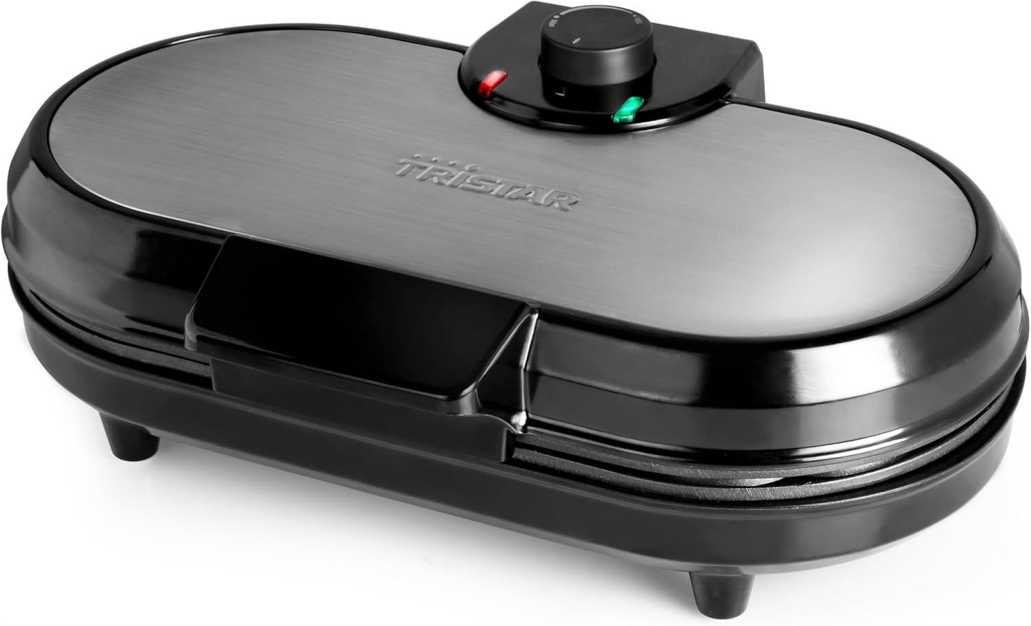 image:imageTristar gaufrier Noir Acier Inoxydable 2 gaufres 1 000 W WF2195Gaufre coeur