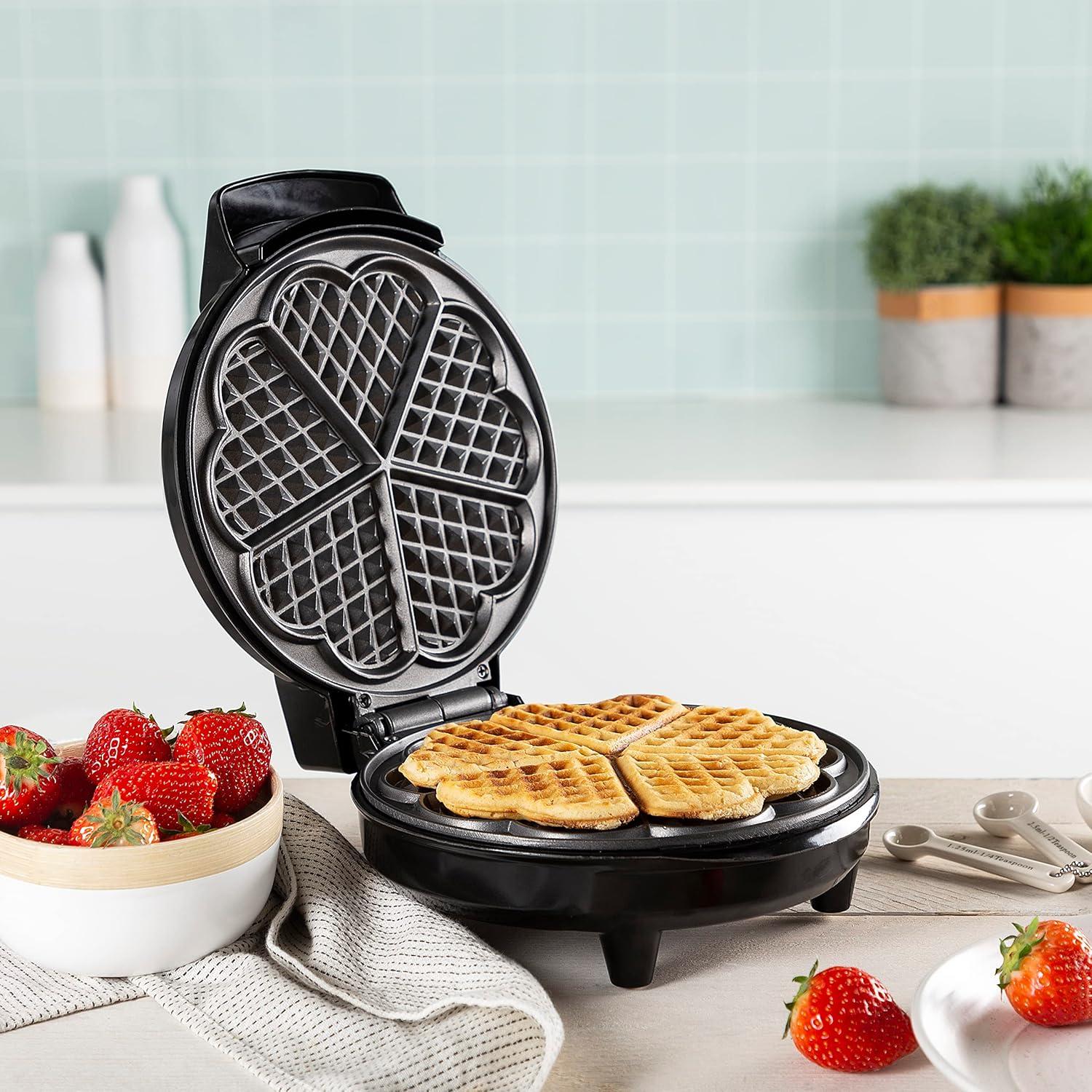 image:imageTristar gaufrier Noir Acier Inoxydable 2 gaufres 1 000 W WF2195Gaufre coeur