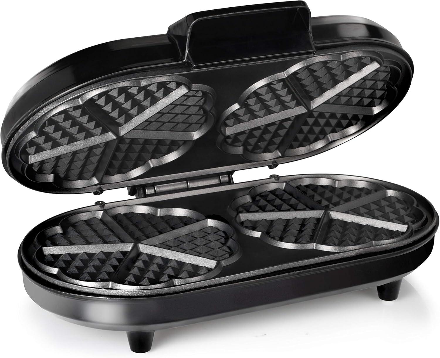 image:imageTristar gaufrier Noir Acier Inoxydable 2 gaufres 1 000 W WF2195Gaufre coeur