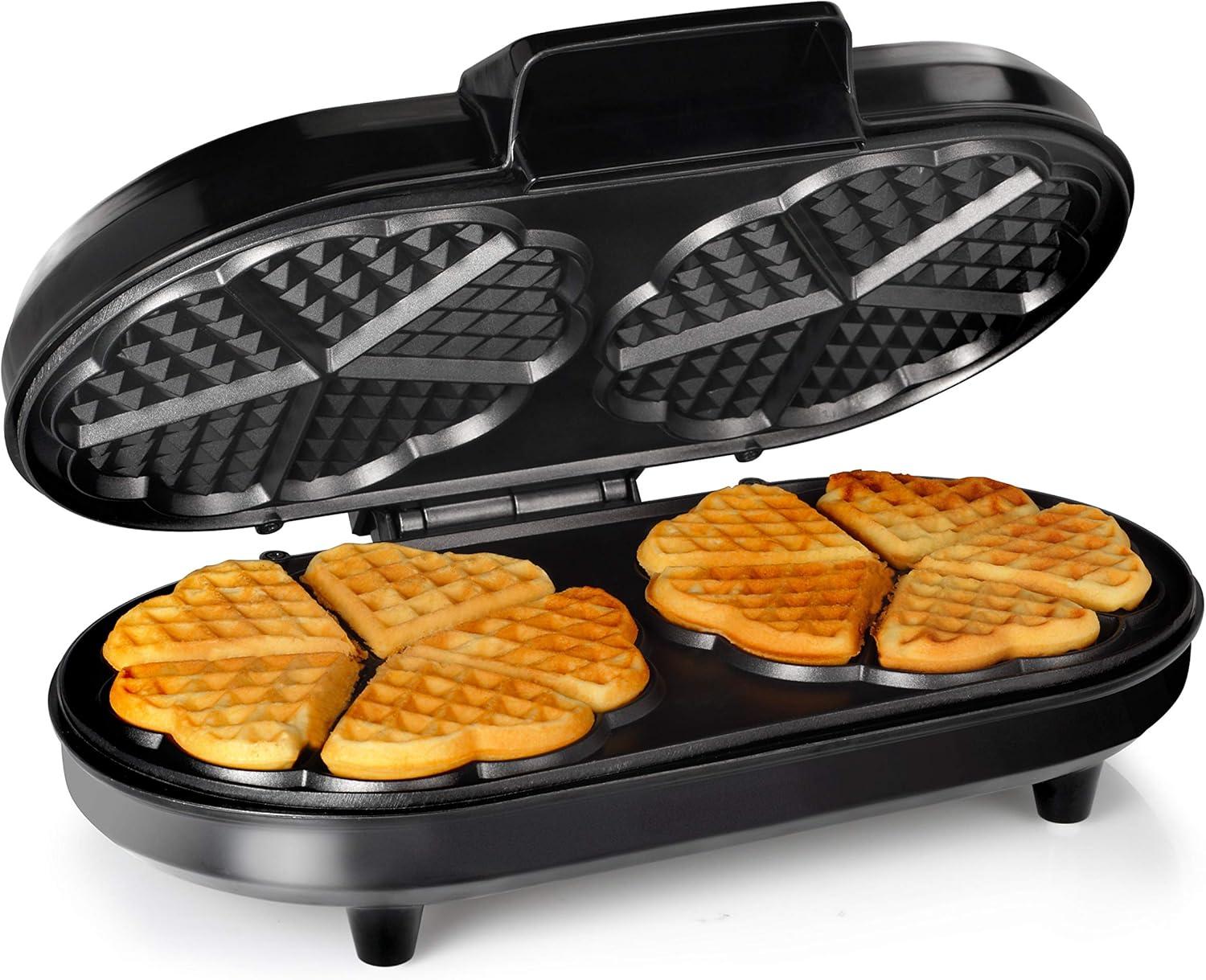 image:imageTristar gaufrier Noir Acier Inoxydable 2 gaufres 1 000 W WF2195Gaufre coeur