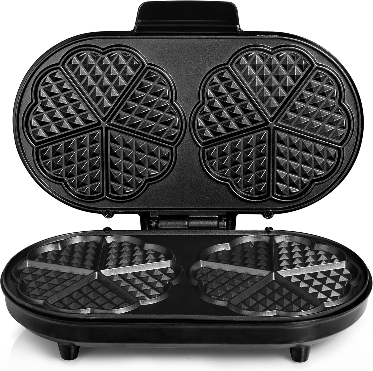 image:imageTristar gaufrier Noir Acier Inoxydable 2 gaufres 1 000 W WF2195Gaufre coeur