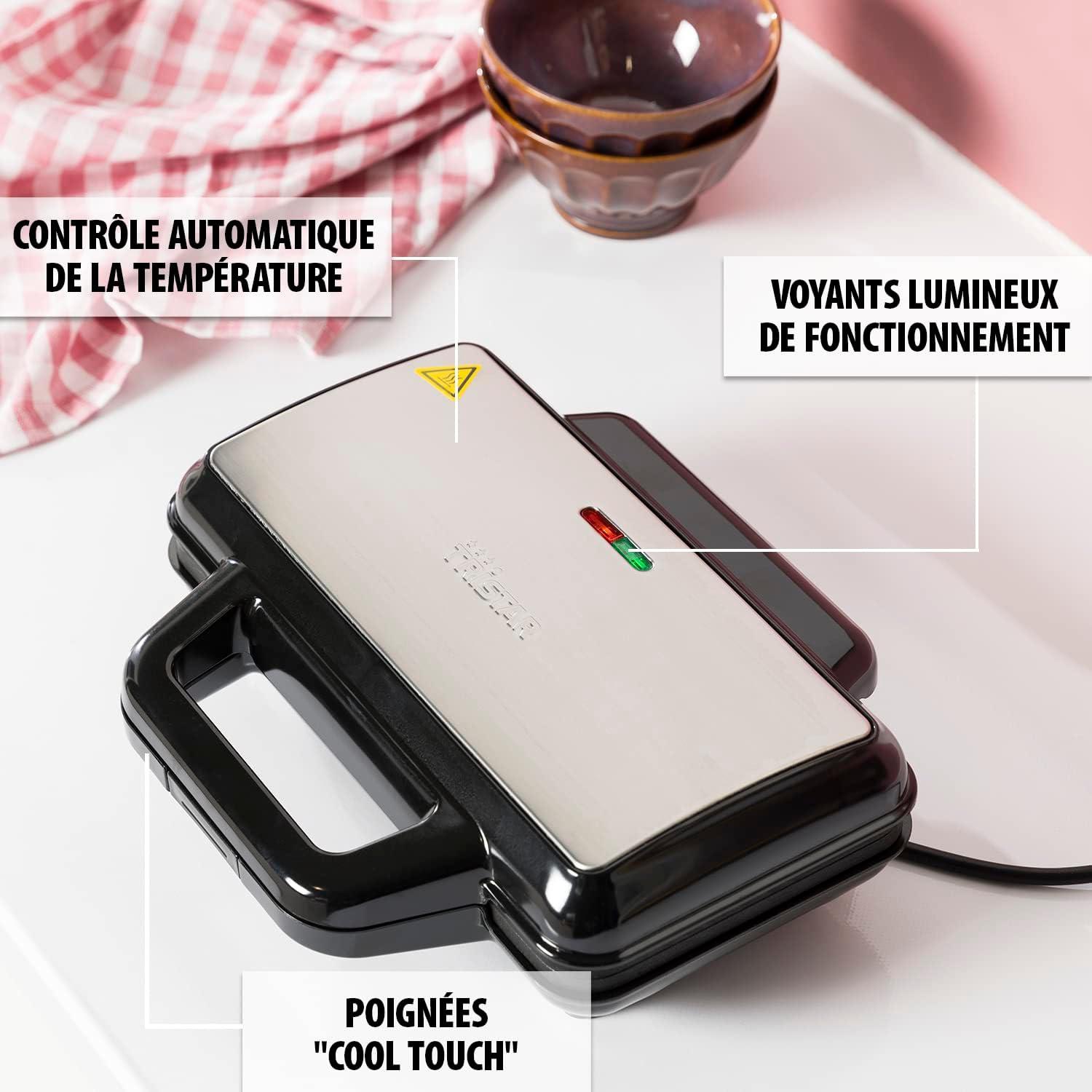 image:imageTristar gaufrier Noir Acier Inoxydable 2 gaufres 1 000 W WF2195Gaufre frite