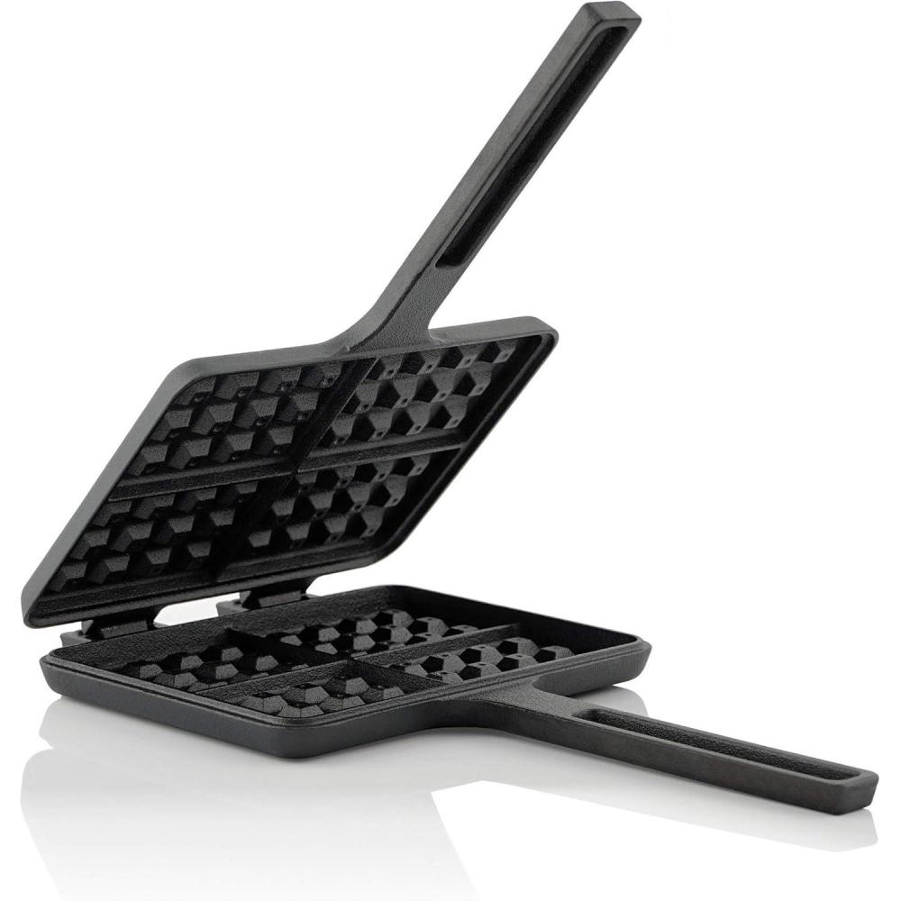image:imageBarbecueToro gaufrier I Fer Gaufre I gaufrier I gaufrier Moule Tarte Double Forme rectangulaire en Fonte Noir dj brl dans I gaufrier