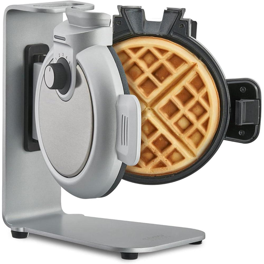 image:imageCASO WaffleUp gaufrier vertical pour des gaufres belges parfaites 5 niveaux de brunissage au choix double revtement antiadhsif pas dexcdent de pte acier inoxydable