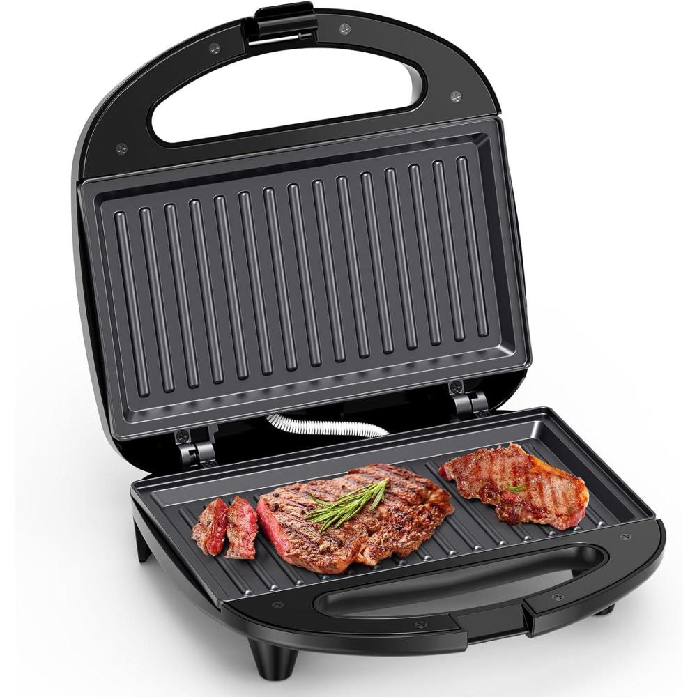 image:imageSnailar Gaufrier Appareil Gauffre lgant ampamp Compact 750 W Machine a Gauffre 2 Tranches Carres Antiadhsif Facile Nettoyer Pour des Gaufres Dores et CroustillantesPlaques Griller