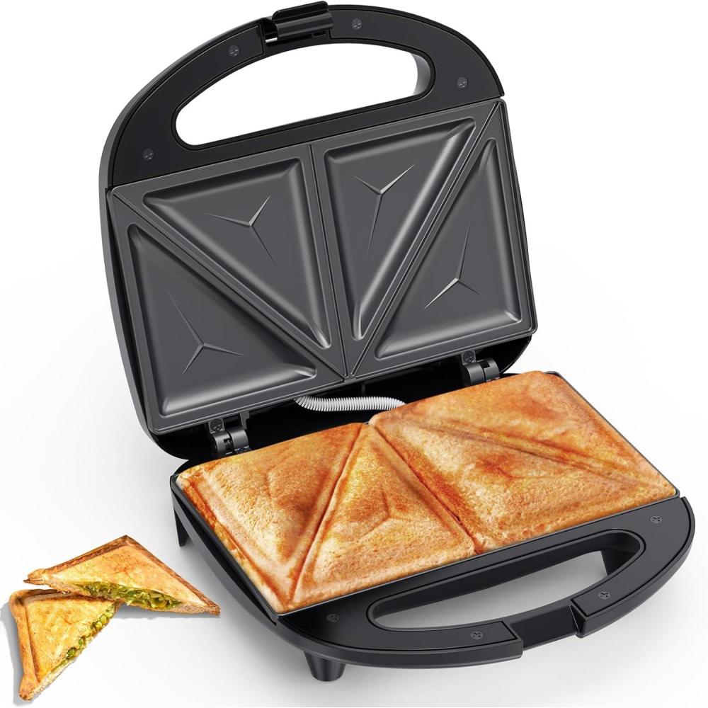 image:imageSnailar Gaufrier Appareil Gauffre lgant ampamp Compact 750 W Machine a Gauffre 2 Tranches Carres Antiadhsif Facile Nettoyer Pour des Gaufres Dores et CroustillantesPlaques Triangle
